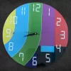 שעון קיר הדפס צבעוני מאקריליק